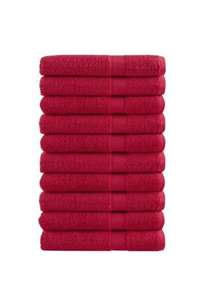 vidaxl Prosoape de saună Premium SOLUND 10 bucăți. Roșu 80 x 200 cm 600 gsm