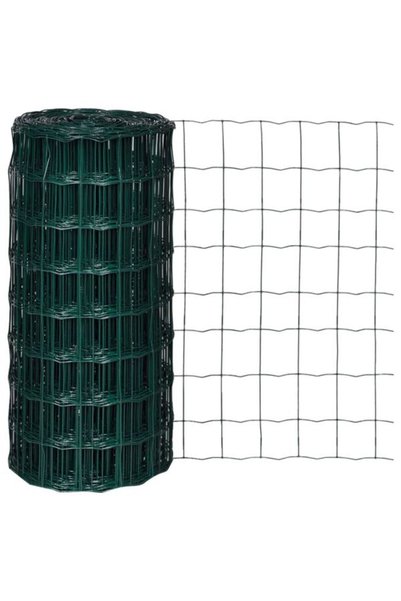vidaxl Gard Euro, verde, 25 x 0.8 m, oțel