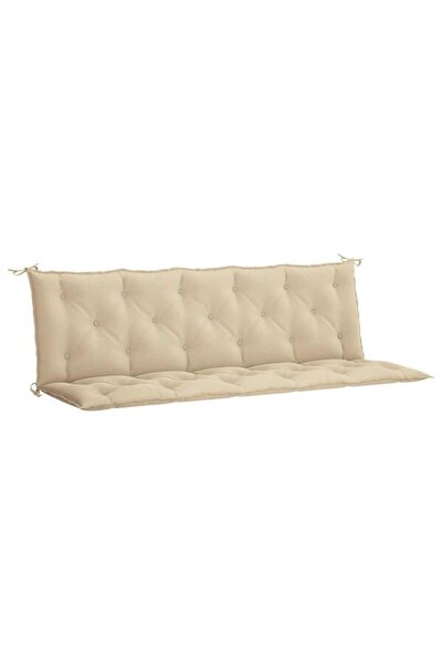 vidaxl Pernă pentru bancă de grădină, bej, 150 x (50+50) x 7 cm, material oxford