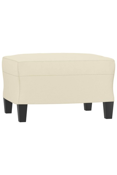 vidaxl Taburet, crem, 60x50x41 cm, piele ecologică