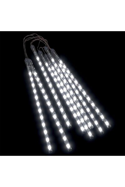 vidaxl Lumini tip ploaie de meteori 8 bucăți. Alb Rece 30 cm 192 LED-uri Pent...