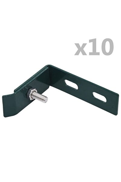 vidaxl Conector de colț pentru perete, 10 seturi, verde