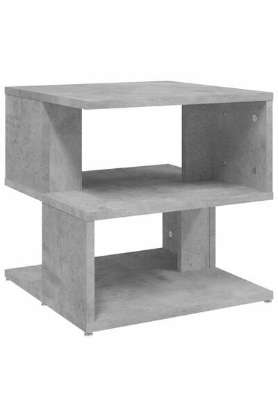vidaxl Masă laterală, gri beton, 40x40x40 cm, PAL