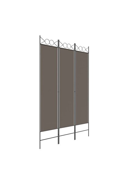 vidaxl Paravan de cameră cu 3 panouri, antracit, 120x200 cm, textil