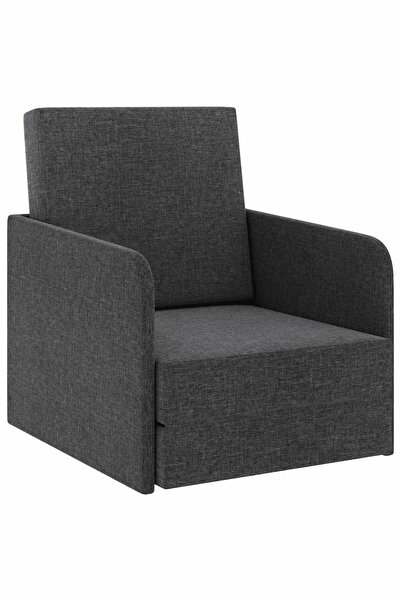 vidaxl Fotoliu pat extensibil, gri închis, material textil