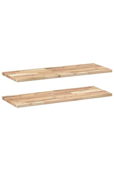 vidaxl Rafturi plutitoare 2 buc. 100 x 30 x 2 cm lemn masiv de salcâm nefinisat