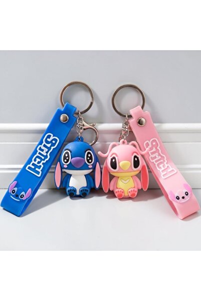 DKY Stitch Silicone Couple Keychain for Husband and Wife