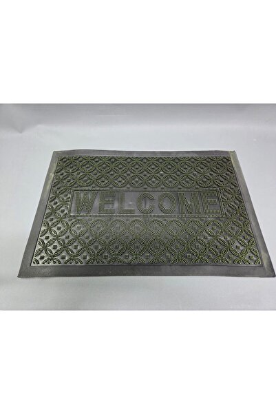 Başak Ev Tekstili Green Color Rubber Needle Welcome Mat - Non-Slip Base Indoo...