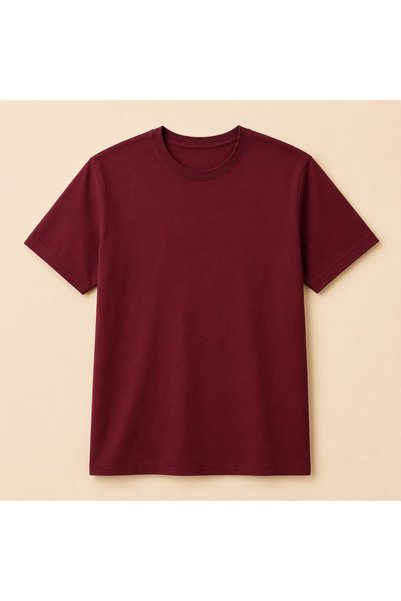 WAKHA Red Color Basic T-Shirt