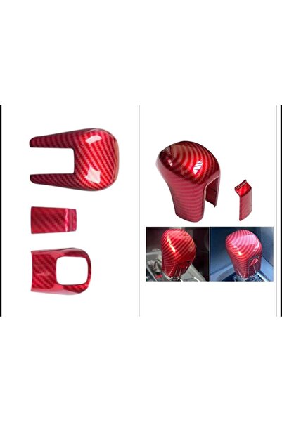 ŞENYILDIZ AKSESUAR For Honda Civic Fc5 / Fk7 Carbon Fiber Red Color Gear Shif...