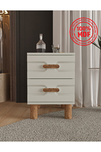 Teen & Bright %100 MDF Venüs 2 Çekmeceli Komodin - Beyaz