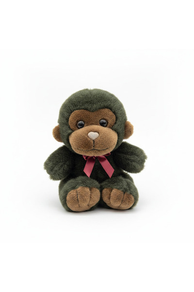 Generic Premium Plush Monkey Toy with Pink Ribbon