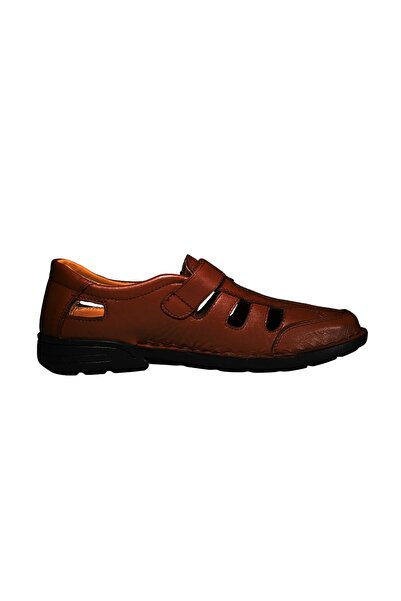 NORRSKEN Rafel Men's Genuine Leather Comfortable Sandals with Velcro Fastener...