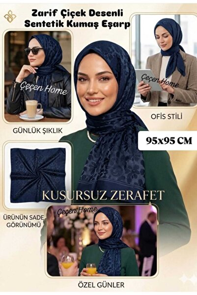ÇEÇEN HOME (1 Piece) Elegant Floral Pattern Scarf,Breathable Synthetic Fabric...