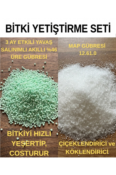 Saglam Tarım Bitki Yetiştirme Seti (Map 500 Gr.+Yavaş Salınımlı Üre Gübresi N...