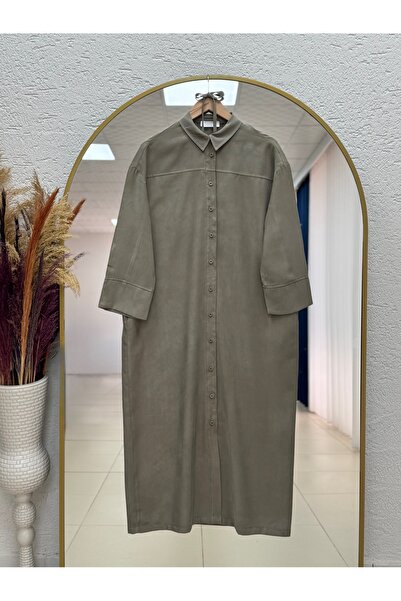 Holehola فستان ساديت بزر أمامي وربطة عنق - GS8358 نعناعي