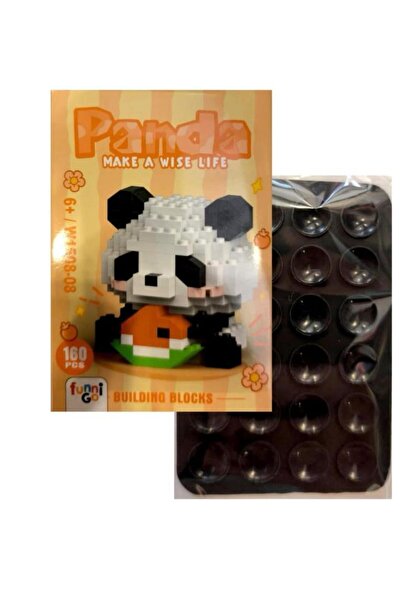 FUNNIGO ORİJİNAL PANDA BRICKS LEGO+TELEFON TUTUCU SET-6