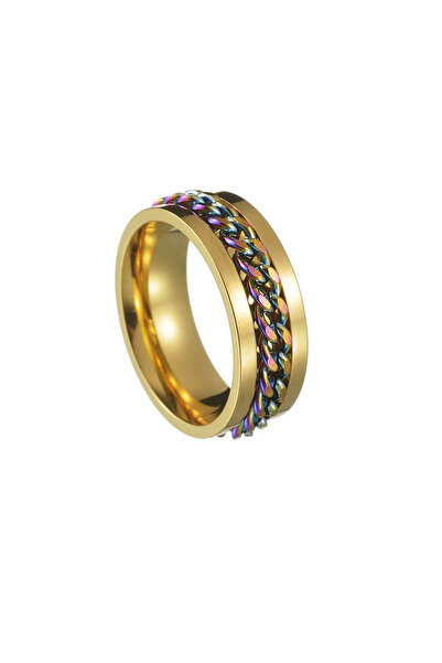 Black Season Rotatable Relaxation Ring Stainless Steel Adjustable Size 5-14 |...