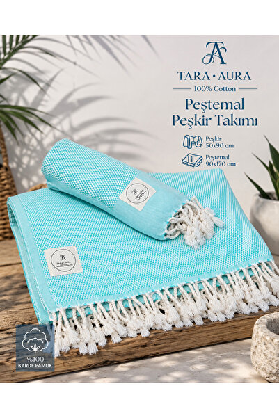 TaraAura 100% Cotton Natural Peshtemal |   Soft Textured |   Fast Drying |