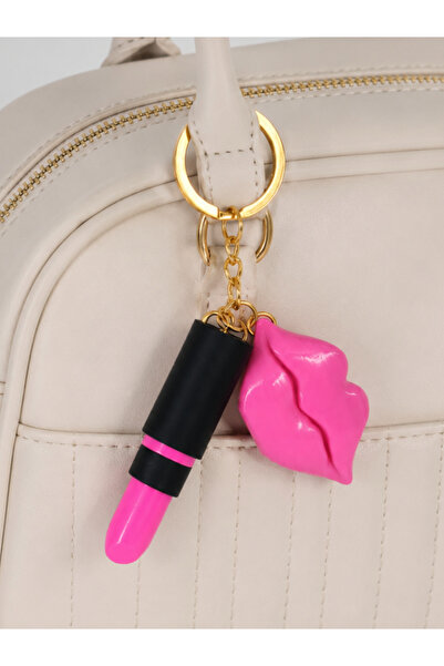 ARPAT NEXT 2-Piece Bag Charm and Keychain, Lipstick and Lip Balm