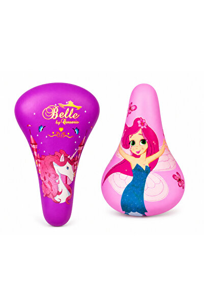 DoruCO Çocuk Bisikleti Selesi Prenses Unicorn Desenli Pembe Konforlu Bisiklet...