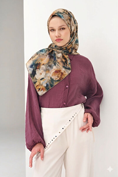 ZER Organic Cotton Viscose Scarf Special Design Tie-Dye Floral Lightweight St...