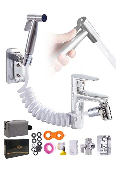 GULF GALLERY LUCKIER Stainless steel portable travel Shattaf bidet faucet, bo...