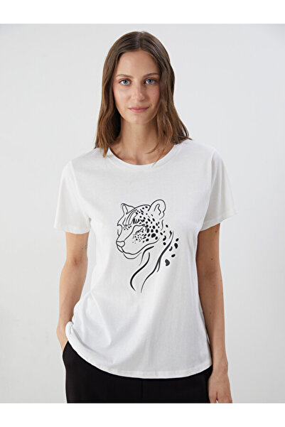 LC Waikiki Printed Combed Cotton 100% Cotton Women's T-Shirt from Uzg Store f...