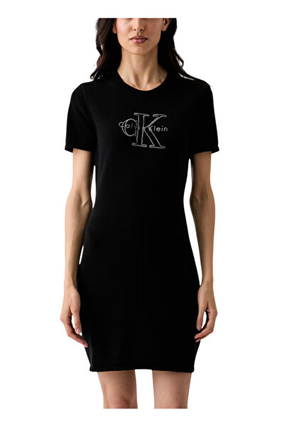 Calvin Klein Γυναικείο Κοντομάνικο Φόρεμα Μαύρο LV047G333G-UB1