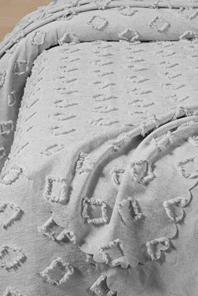 Zühre Home Single Bedspread |   3D Multi-Purpose Embossed Patterned Pique |  ...