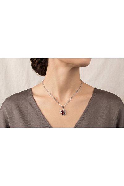robel ❤️ Radiant Ruby Crystal Pendant Necklace – A Symbol of Passion & Elegance