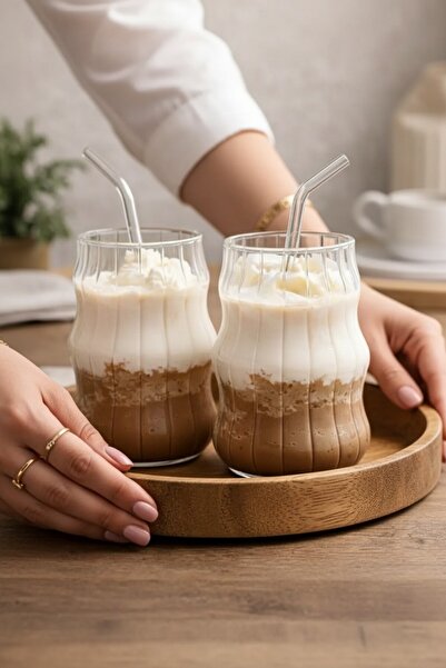 Ercazzo 2li Pinterest Cam Bardak Seti Kahve Kokteyl Sukabağı Şekli Sunum Bard...