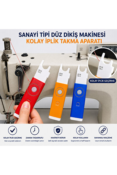 İPLİXA Sanayi Tipi Düz Dikiş Makinesi Iplik Takma Aparatı | Kolay Iplik Geçir...