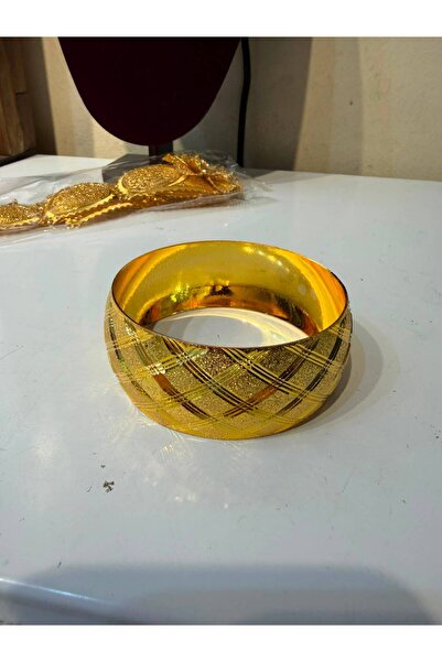 ALVEZAHB 22 AYAR - Baklava desenli 30MM ÖZEL ÜRETİM BİLEZİK 40 GR GÖRÜNÜM (1 ...