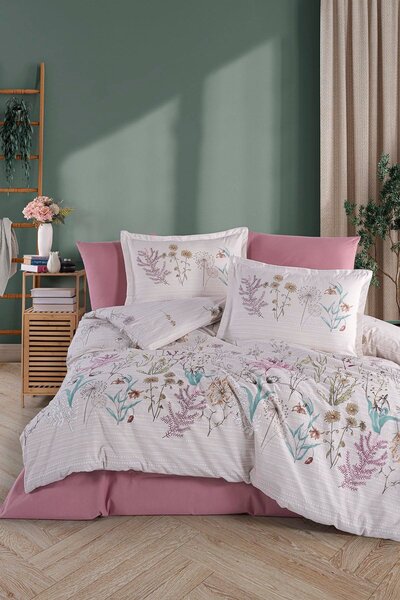 DENİZLİ ÇEYİZ Clasy Single Ranforce Duvet Cover Set in Nautical Pink