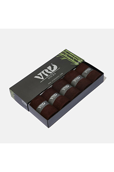 VARDAR SOCKS Dikişsiz Bambu Çorap Bordo Bambu Renk Erkek Çorap Kutulu 5 Çift ...
