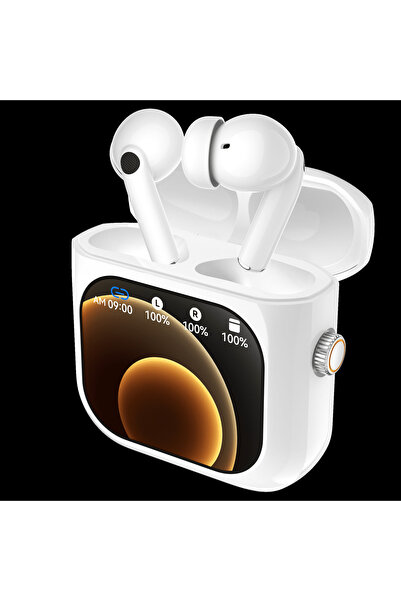Vivendo Casti Bluetooth fără fir cu control tactil și ecran LCD de 2.01 inch,...