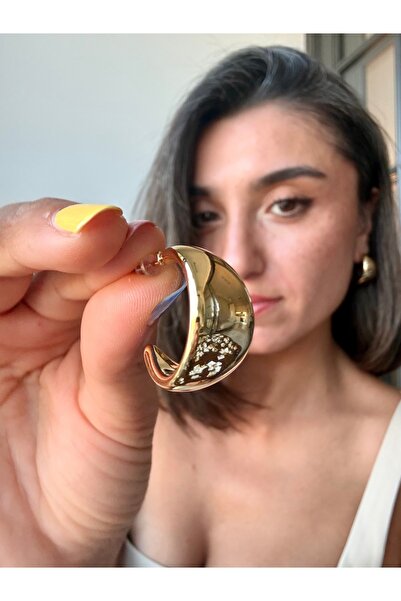 Merishe Jewerly Gold Imported Curved Antiallergic Non-Tarnish Ultra Light Ear...