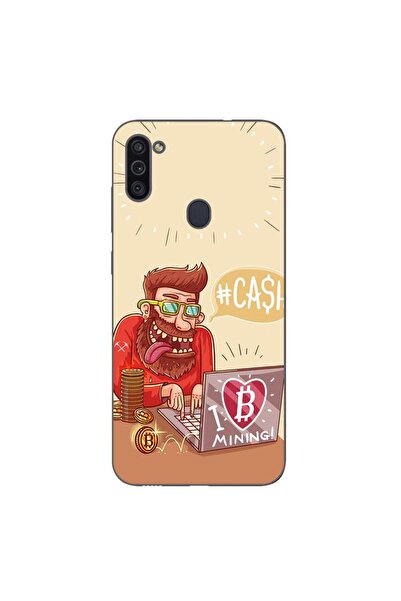 OEM Калъф, съвместим със Samsung Galaxy A11, силиконов гел TPU, модел BTC Mining