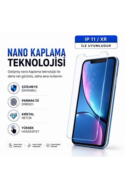 Powerfox iPhone 11/Xr Compatible Glass Mixed Nano Glass Screen Protector |   ...