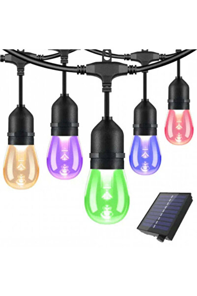 Vivendo Ghirlanda luminoasa cu incarcare solara 10 metri, 10 becuri, lumina R...