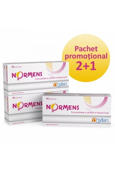 Hyllan Pharma Pachet Normens (2 + 1), 30 comprimate, Hyllan