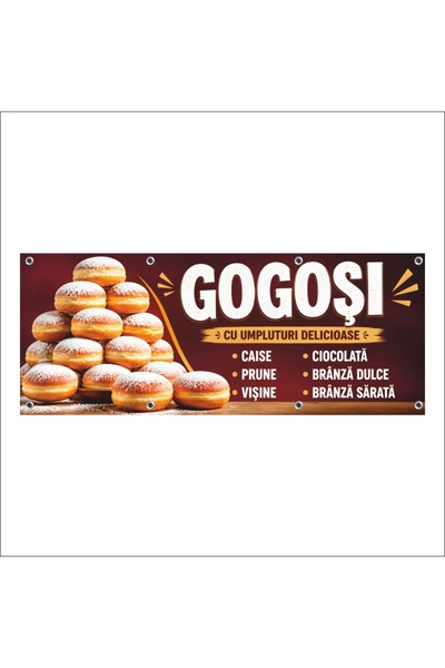 media Banner MEDIA, "Gogosi" model2, 150 x 60 cm, de exterior