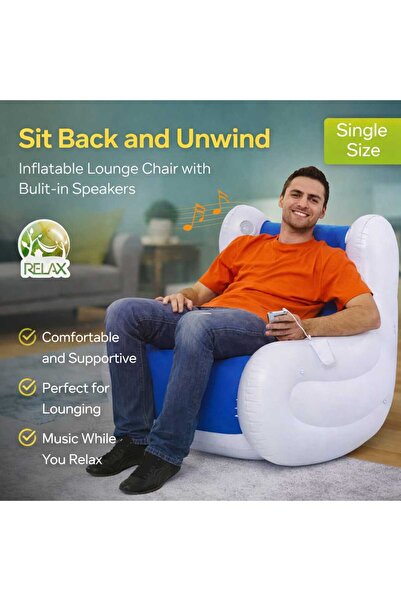 Relax Inflatable Sofa Chair Electric Air Lounger with Comfort Seat