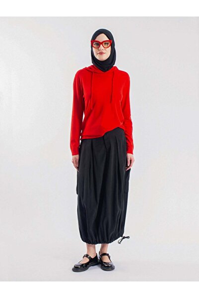 byözlemyazan High Comfort Women's Skirt with Cargo Pockets and Rubber Detailing