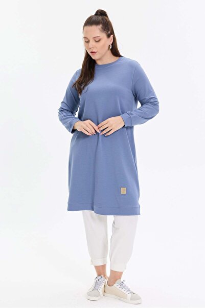 KADO OUTLET Basic Rahat Kalıp Uzun Kadın Tunik