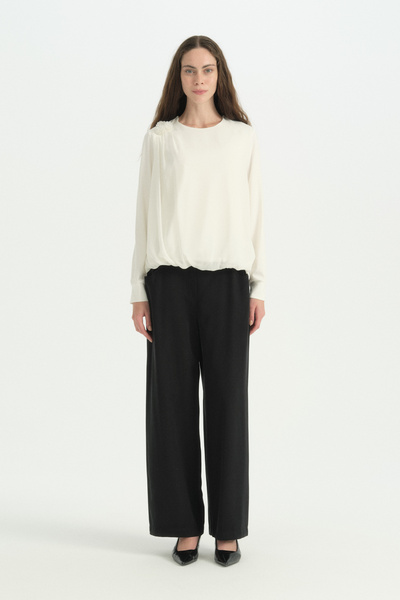 Nihan Comfortable Fit Blouse - Ecru