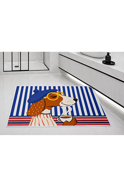 Hayal Dekoratif Kaymaz Taban Yıkanabilir Banyo Paspas Takımı Dijital Baskılı 40x60-50x70-60x90'cm