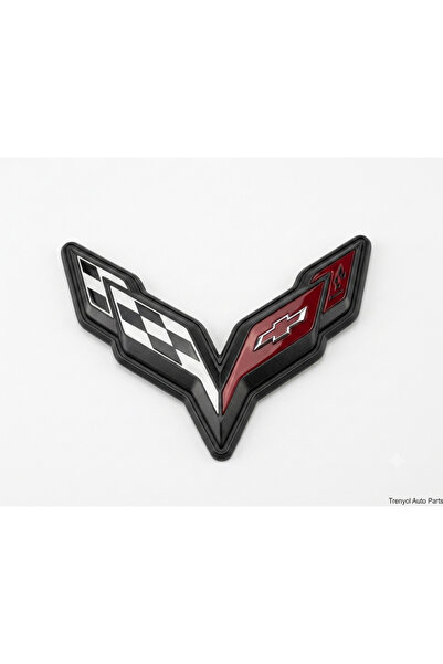 AksoyTuning Chevrolet Corvette Uyumlu Yedek Parça Bayrak Yapıştırma Siyah Bag...