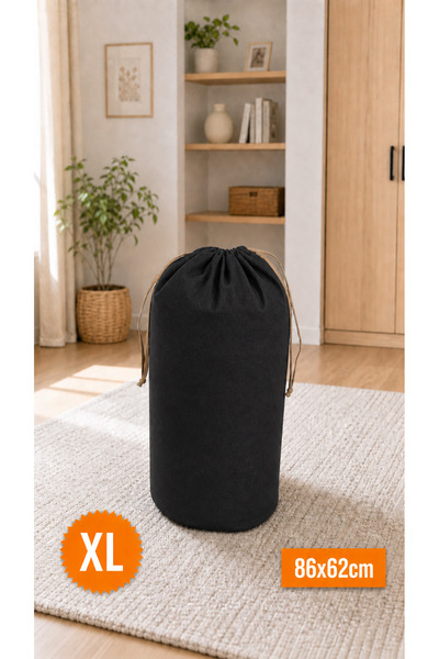 Balkan Room Siyah Büzgülü Hurç XLarge 86x62 cm - Taşınma Çantası - Yorgan Yas...